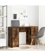 Bureau chêne fumé 120x42x76 cm bois d'ingénierie | Mobilier & Déco
