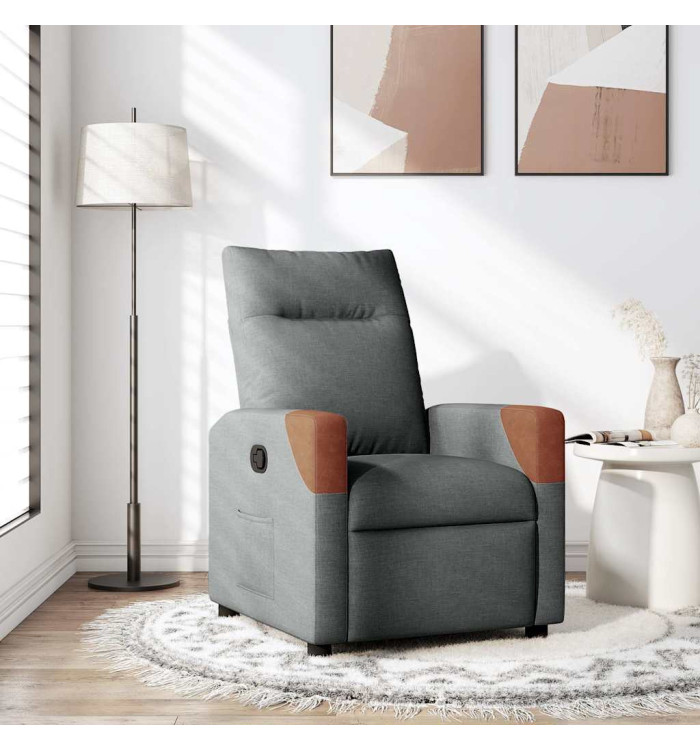 Fauteuil inclinable Gris foncé Tissu | Mobilier & Déco