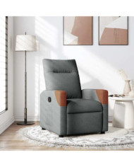 Fauteuil inclinable Gris foncé Tissu | Mobilier & Déco