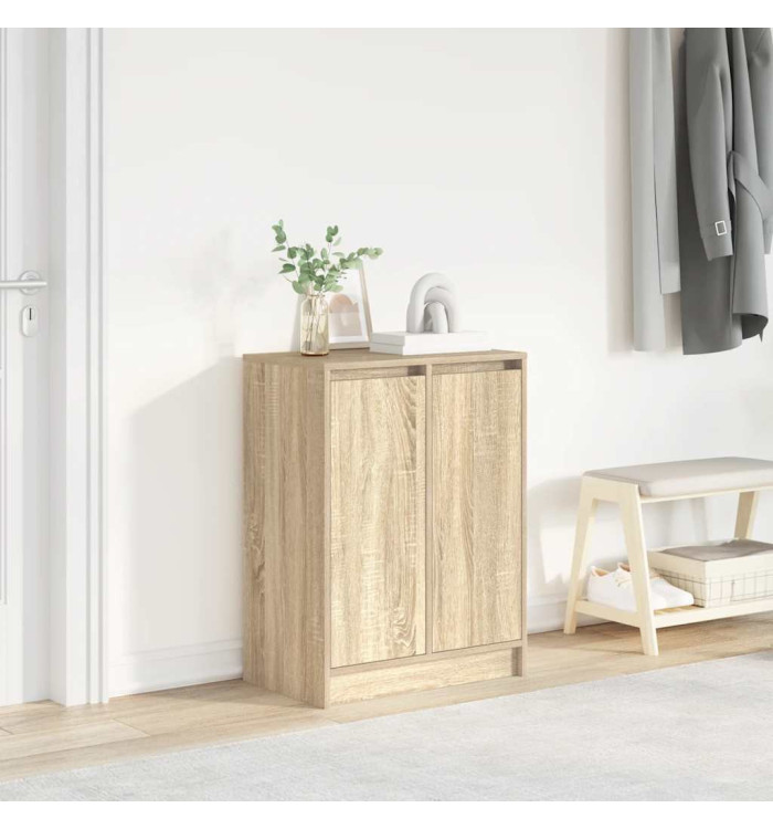 Armoire à chaussures chêne sonoma 57x34x76 cm bois d'ingénierie | Mobilier & Déco