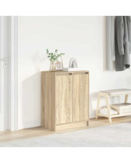 Armoire à chaussures chêne sonoma 57x34x76 cm bois d'ingénierie | Mobilier & Déco