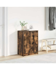 Armoire à chaussures chêne fumé 57x34x76 cm bois d'ingénierie | Mobilier & Déco