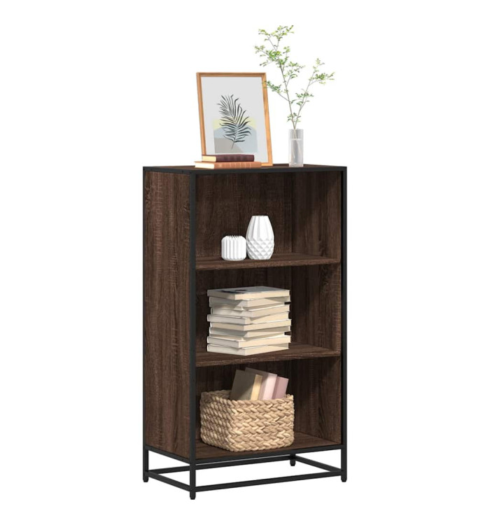 Bibliothèque chêne marron 60x35x107,5 cm bois d'ingénierie | Mobilier & Déco