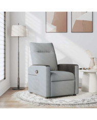 Fauteuil inclinable Gris clair Tissu | Mobilier & Déco