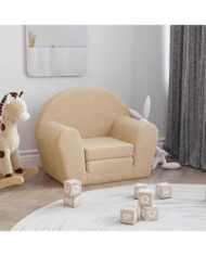Canapé-lit pour enfants crème peluche douce | Mobilier & Déco
