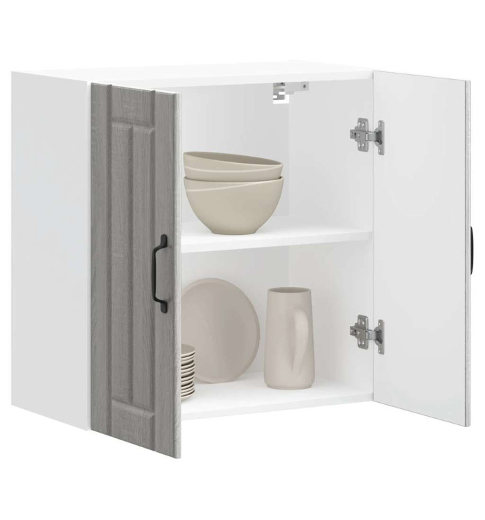 Armoire murale de cuisine Lucca sonoma gris bois ingénierie | Mobilier & Déco
