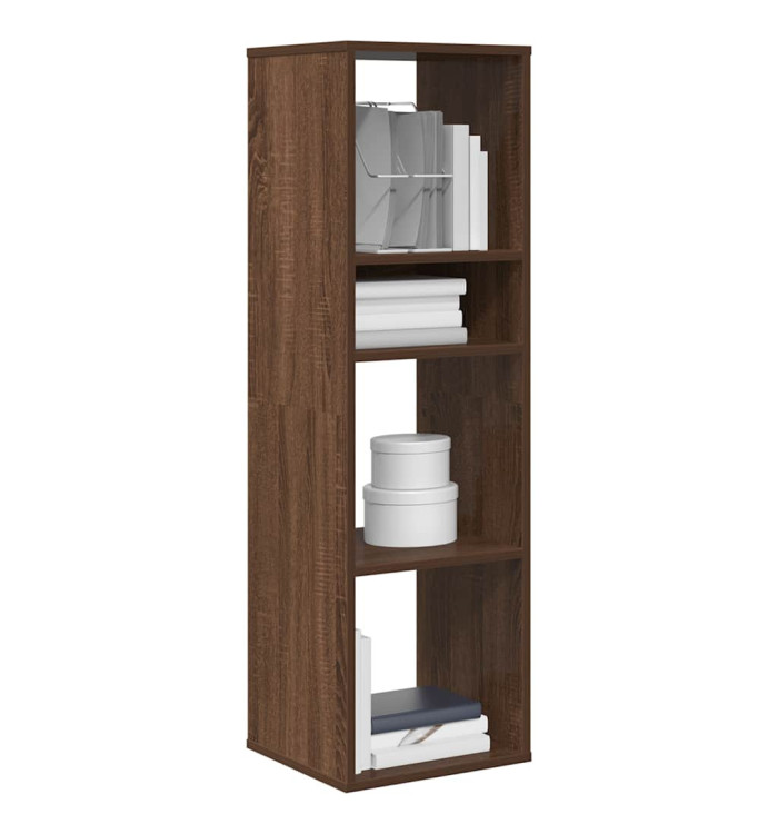 Bibliothèque chêne marron 34x31x112 cm bois d'ingénierie | Mobilier & Déco