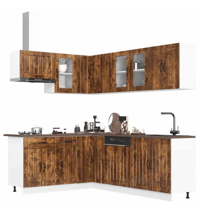 Ensemble d'armoires de cuisine 11 pcs Lucca bois d'ingénierie | Mobilier & Déco