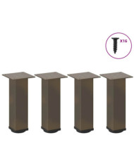 Pieds de table basse acier naturel 4 pcs 30-32 cm acier | Mobilier & Déco