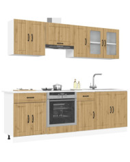 Ensemble d'armoires de cuisine 8 pcs Kalmar bois d'ingénierie | Mobilier & Déco