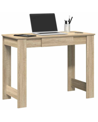 Bureau chêne sonoma 100x45x75 cm bois d'ingénierie | Mobilier & Déco