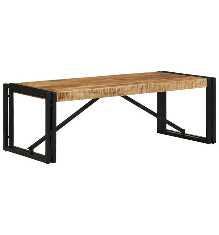 Table basse 100x50x35 cm bois de manguier massif brut | Mobilier & Déco