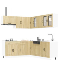 Ensemble d'armoires de cuisine 11 pcs Lucca bois d'ingénierie | Mobilier & Déco