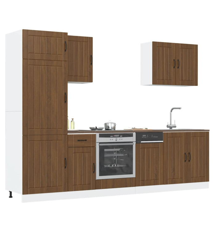 Ensemble d'armoires de cuisine 7 pcs Lucca bois d'ingénierie | Mobilier & Déco