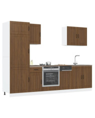 Ensemble d'armoires de cuisine 7 pcs Lucca bois d'ingénierie | Mobilier & Déco