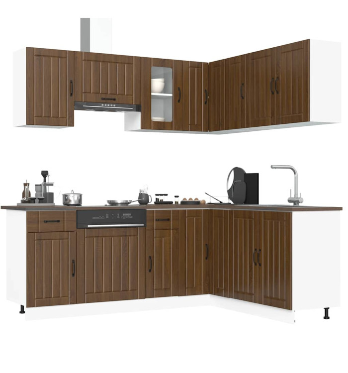 Ensemble d'armoires de cuisine 11 pcs Lucca bois d'ingénierie | Mobilier & Déco