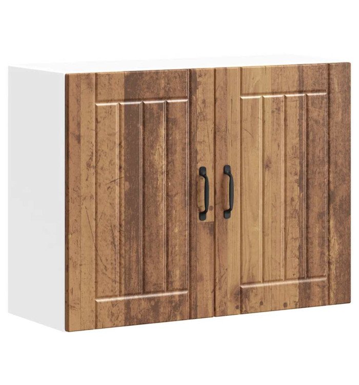 Armoire murale de cuisine Lucca vieux bois bois ingénierie | Mobilier & Déco