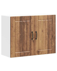 Armoire murale de cuisine Lucca vieux bois bois ingénierie | Mobilier & Déco