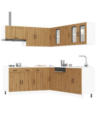 Ensemble d'armoires de cuisine 11 pcs Lucca bois d'ingénierie | Mobilier & Déco