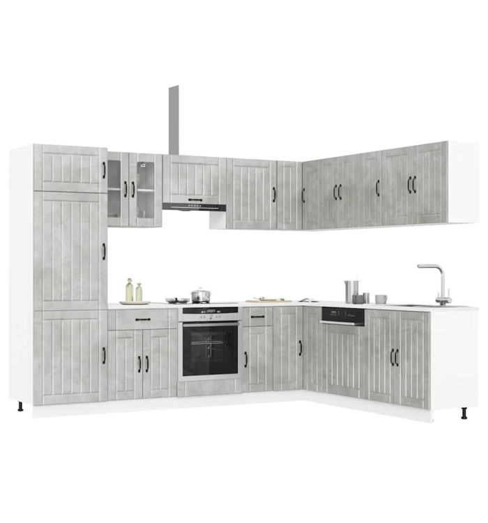 Ensemble d'armoires de cuisine 14 pcs Lucca bois d'ingénierie | Mobilier & Déco