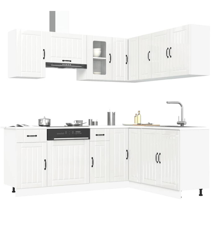 Ensemble d'armoires de cuisine 11 pcs Lucca bois d'ingénierie | Mobilier & Déco