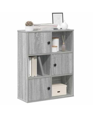 Bibliothèque sonoma gris 60x24x76,5 cm bois d'ingénierie | Mobilier & Déco