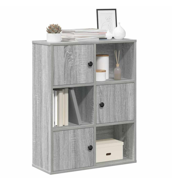 Bibliothèque sonoma gris 60x24x76,5 cm bois d'ingénierie | Mobilier & Déco