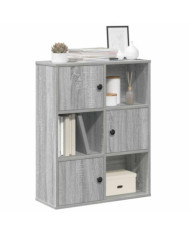 Bibliothèque sonoma gris 60x24x76,5 cm bois d'ingénierie | Mobilier & Déco
