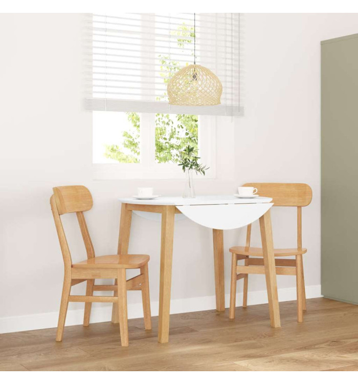 Chaises à manger 2 pcs bois massif caoutchouc | Mobilier & Déco