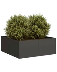 Jardinière noir 80x80x30 cm acier | Mobilier & Déco