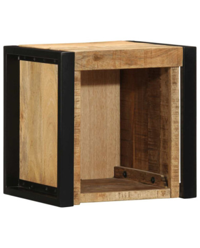 Table de chevet 40x35x40 cm bois massif de manguier brut | Mobilier & Déco