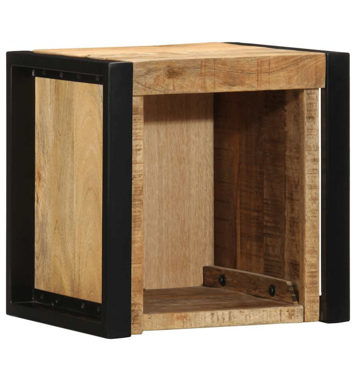 Table de chevet 40x35x40 cm bois massif de manguier brut | Mobilier & Déco