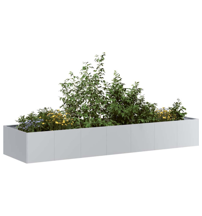 Jardinière 280x80x40 cm acier galvanisé | Mobilier & Déco