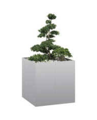Jardinière 80x80x80 cm acier galvanisé | Mobilier & Déco