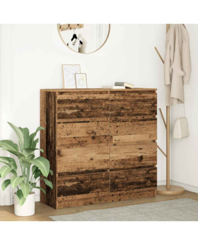 Buffet vieux bois 100x35x99 cm bois d'ingénierie | Mobilier & Déco