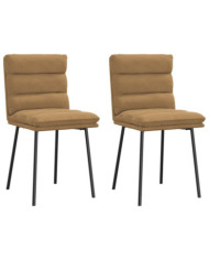 Chaises à manger lot de 2 Marron Velours | Mobilier & Déco