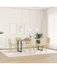 Chaises à manger lot de 6 crème tissu | Mobilier & Déco