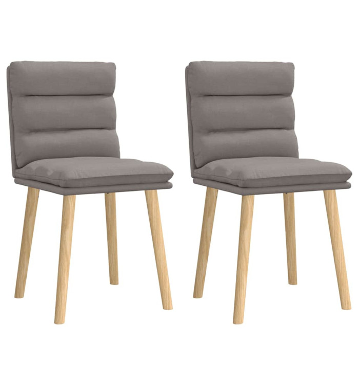 Chaises à manger lot de 2 taupe tissu | Mobilier & Déco