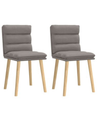 Chaises à manger lot de 2 taupe tissu | Mobilier & Déco