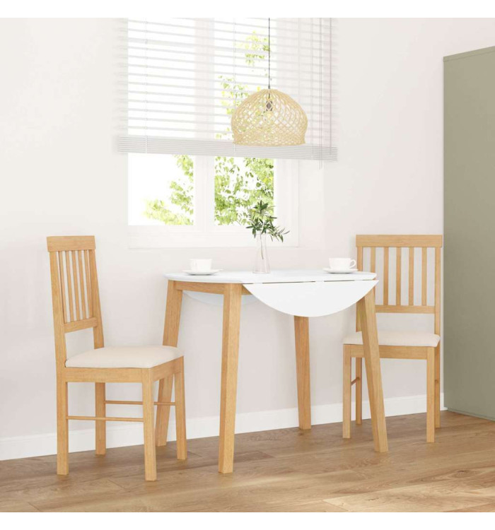 Chaises à manger coussins 2 pcs bois massif caoutchouc | Mobilier & Déco