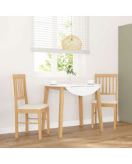 Chaises à manger coussins 2 pcs bois massif caoutchouc | Mobilier & Déco