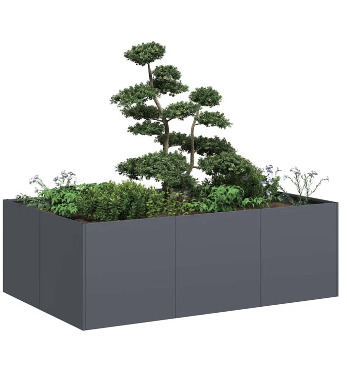 Jardinière anthracite 120x80x40 cm acier | Mobilier & Déco