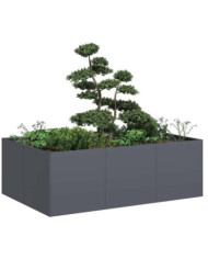 Jardinière anthracite 120x80x40 cm acier | Mobilier & Déco