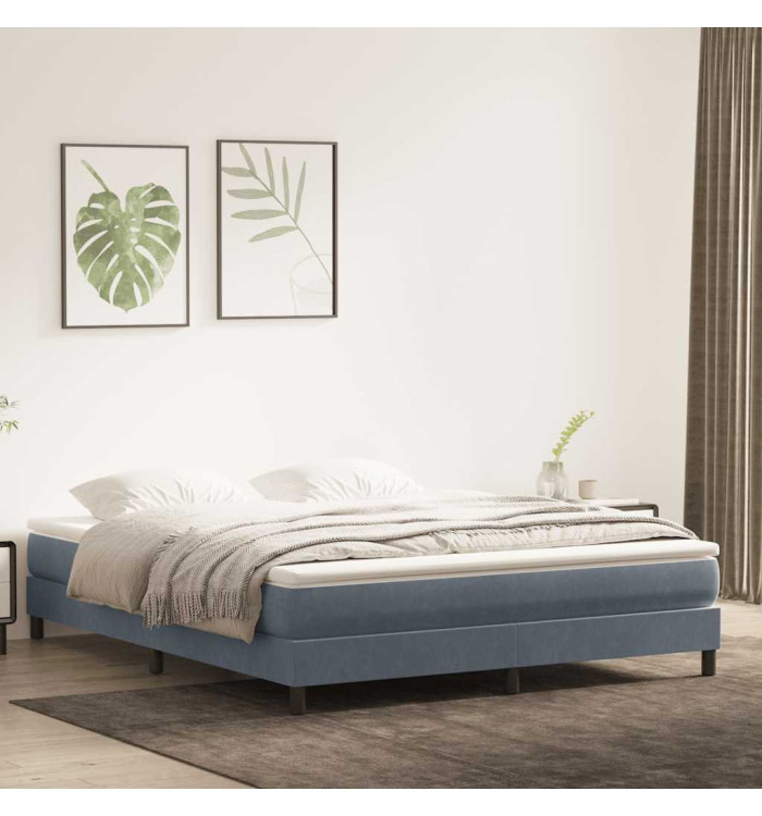 Sommier à lattes de lit sans matelas gris foncé 180x220 cm | Mobilier & Déco