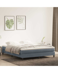 Sommier à lattes de lit sans matelas gris foncé 180x220 cm | Mobilier & Déco