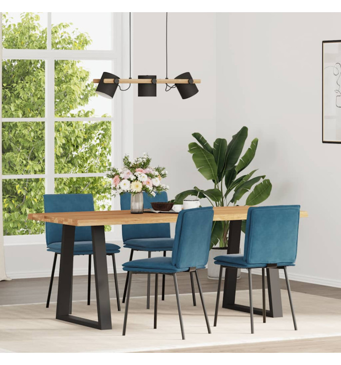 Chaises à manger lot de 4 Bleu Velours | Mobilier & Déco