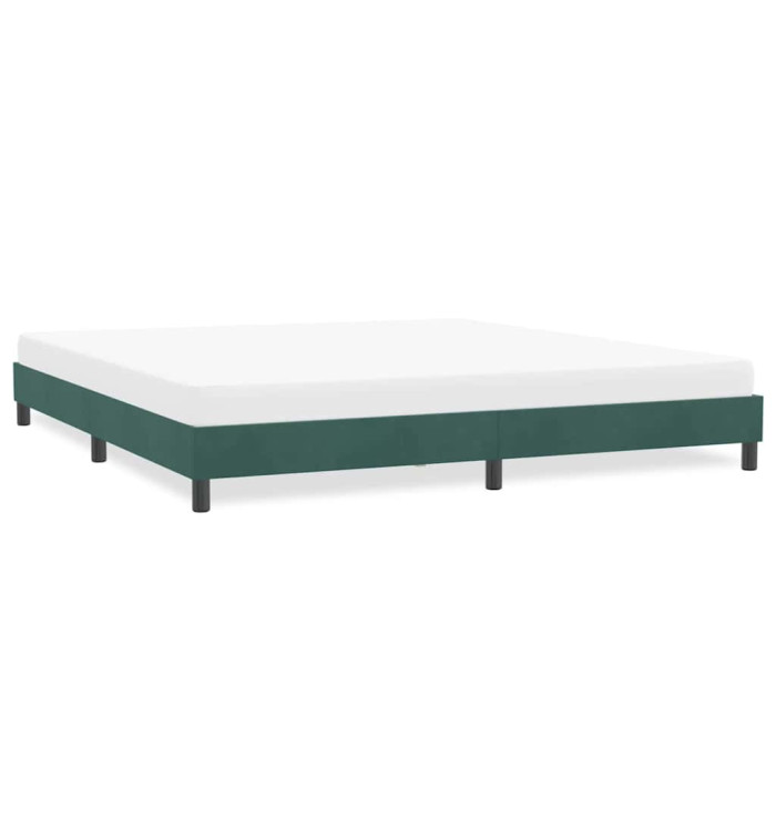 Cadre de lit sans matelas vert foncé 180x220 cm velours | Mobilier & Déco