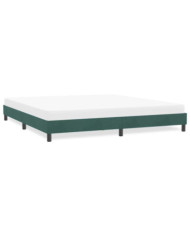 Cadre de lit sans matelas vert foncé 180x220 cm velours | Mobilier & Déco