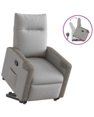 Fauteuil inclinable gris nuage tissu | Mobilier & Déco