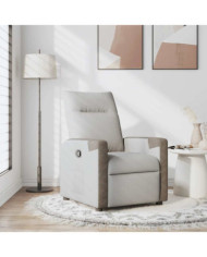 Fauteuil inclinable gris nuage tissu | Mobilier & Déco